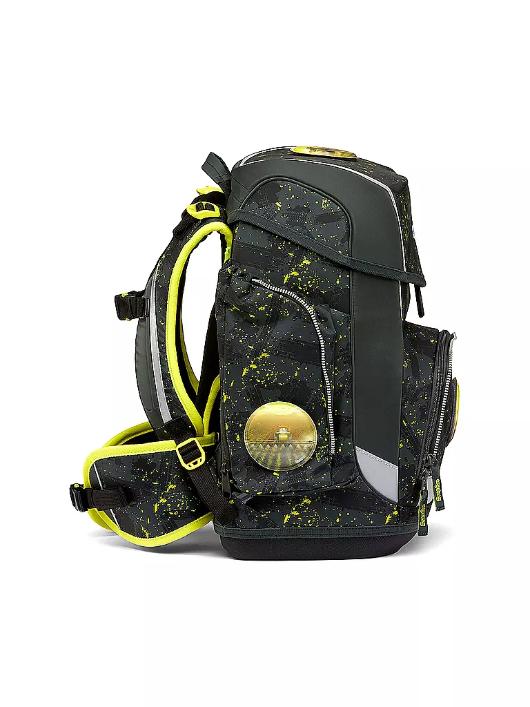 ERGOBAG | Set de mochila escolar de 5 piezas CUBO - MähdreschBär | Verde oscuro