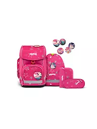 ERGOBAG | Set de mochilas escolares de 5 piezas CUBO - | Fucsia