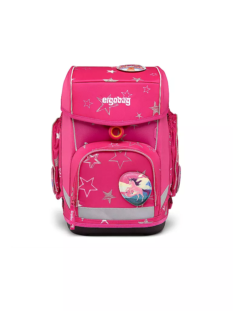 ERGOBAG | Set de mochila escolar de 5 piezas CUBO - SternzaubBÄr | Fucsia