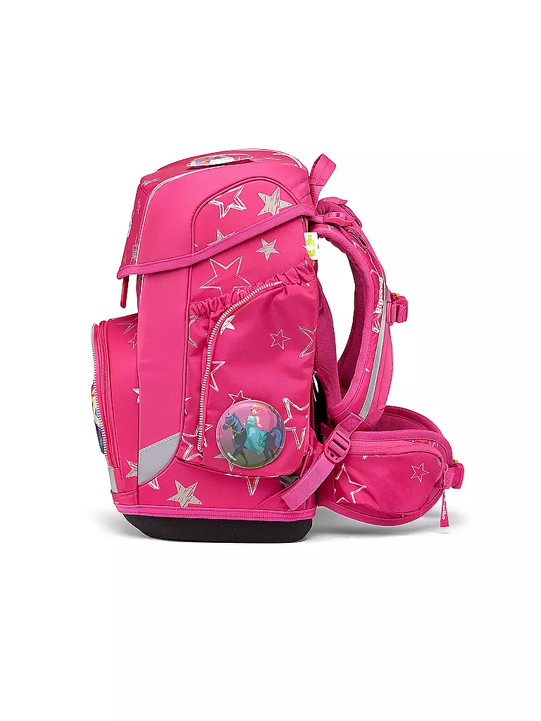 ERGOBAG | Set de mochila escolar de 5 piezas CUBO - SternzaubBÄr | Fucsia