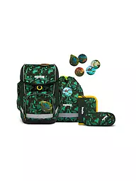 ERGOBAG | Set de mochilas escolares de 5 piezas CUBO - | Verde oscuro