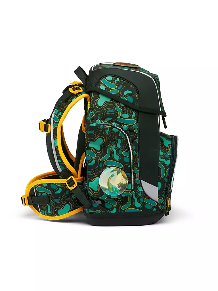 ERGOBAG | Set de mochila escolar de 5 piezas CUBO - TriBäratops | Verde oscuro
