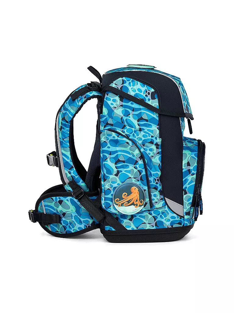 ERGOBAG | Set de mochila escolar de 5 piezas CUBO AbtauchBär | Azul