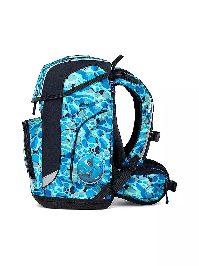 ERGOBAG | Set de mochila escolar de 5 piezas CUBO AbtauchBär | Azul