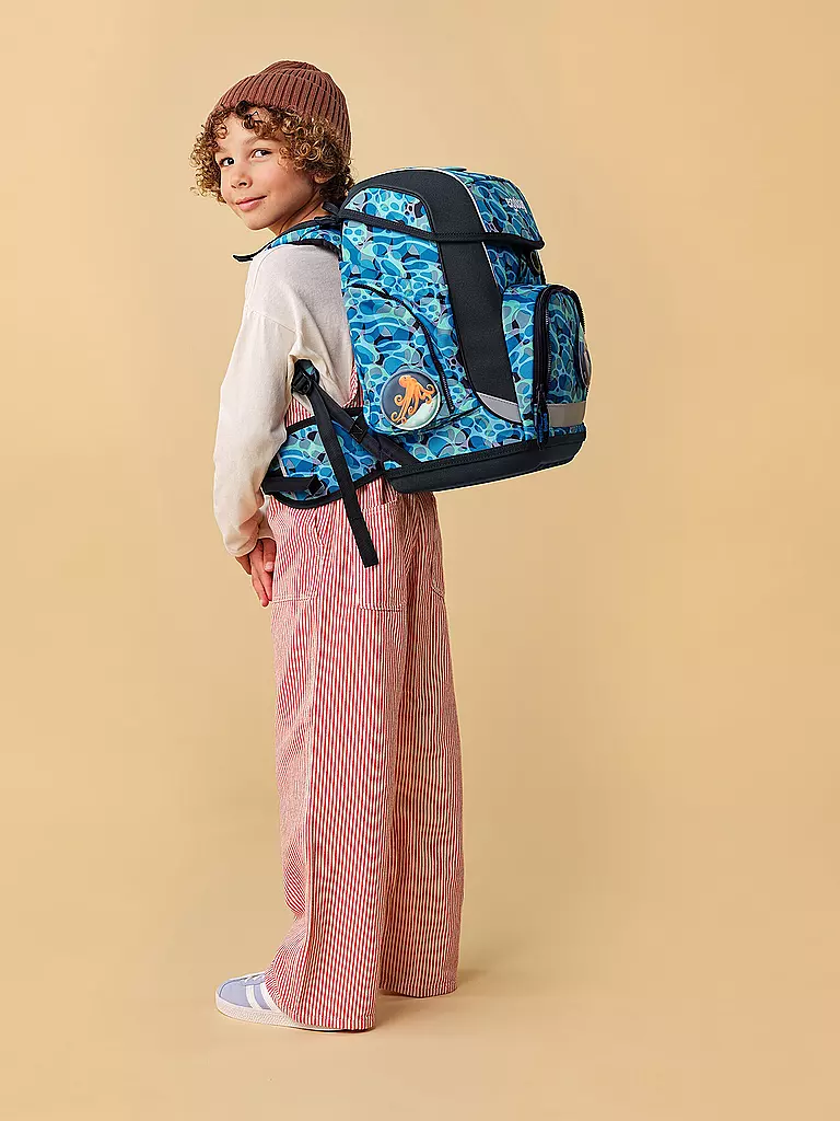 ERGOBAG | Set de mochila escolar de 5 piezas CUBO AbtauchBär | Azul