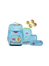 ERGOBAG | Set de mochila escolar de 5 piezas CUBO Bärhext | Azul claro