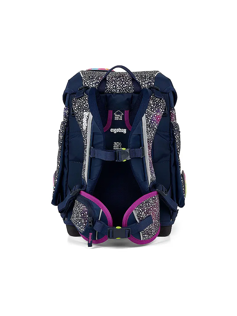 ERGOBAG | Set de mochila escolar de 5 piezas CUBO Bärlaxy | Azul oscuro