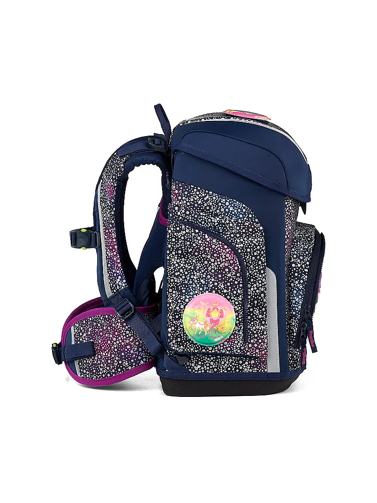 ERGOBAG | Set de mochila escolar de 5 piezas CUBO Bärlaxy | Azul oscuro