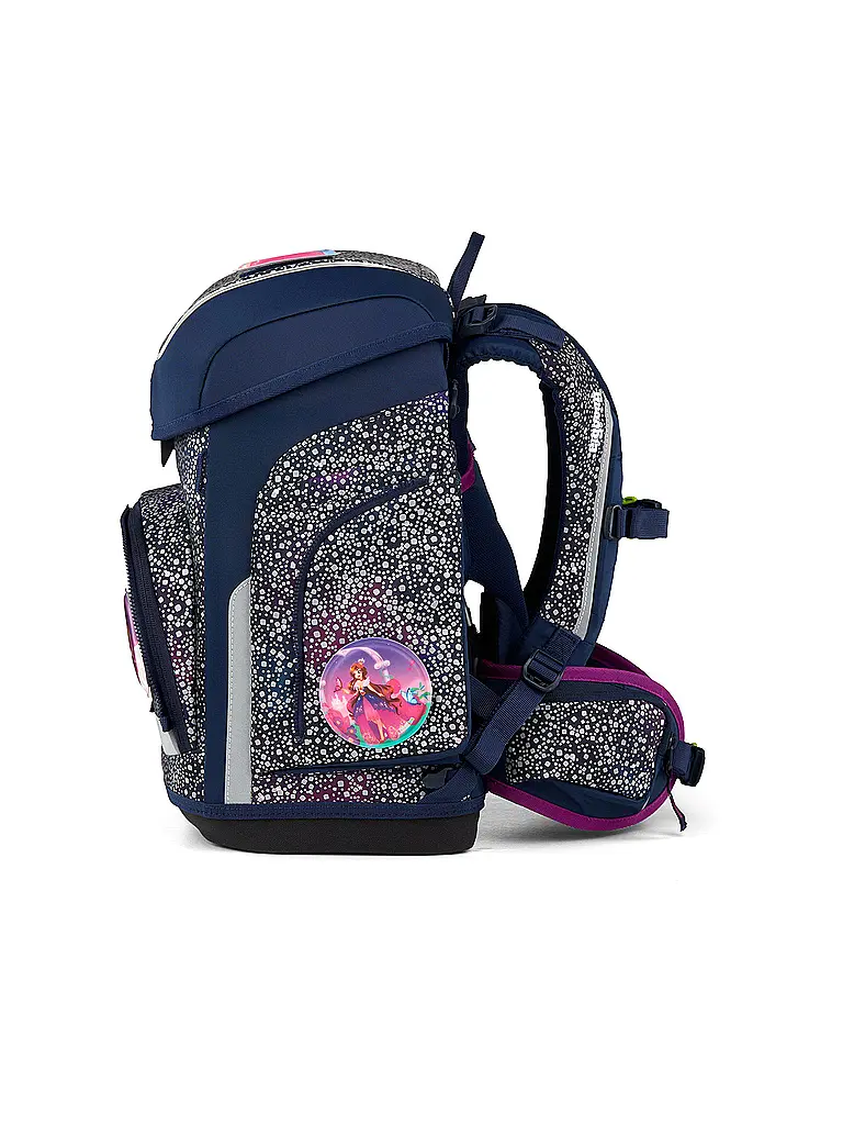 ERGOBAG | Set de mochila escolar de 5 piezas CUBO Bärlaxy | Azul oscuro