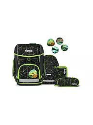 ERGOBAG | Set de mochila escolar de 6 piezas Cybär Race | Negro