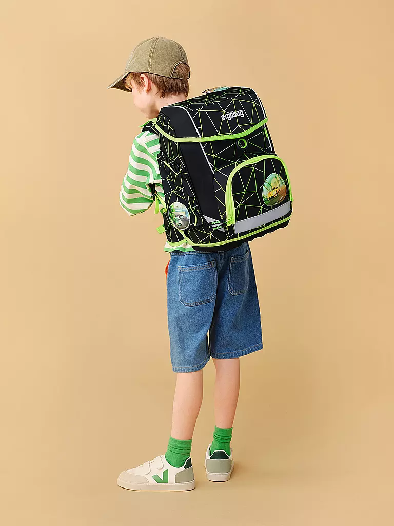 ERGOBAG | Set de mochila escolar de 5 piezas CUBO CyBär Race | 