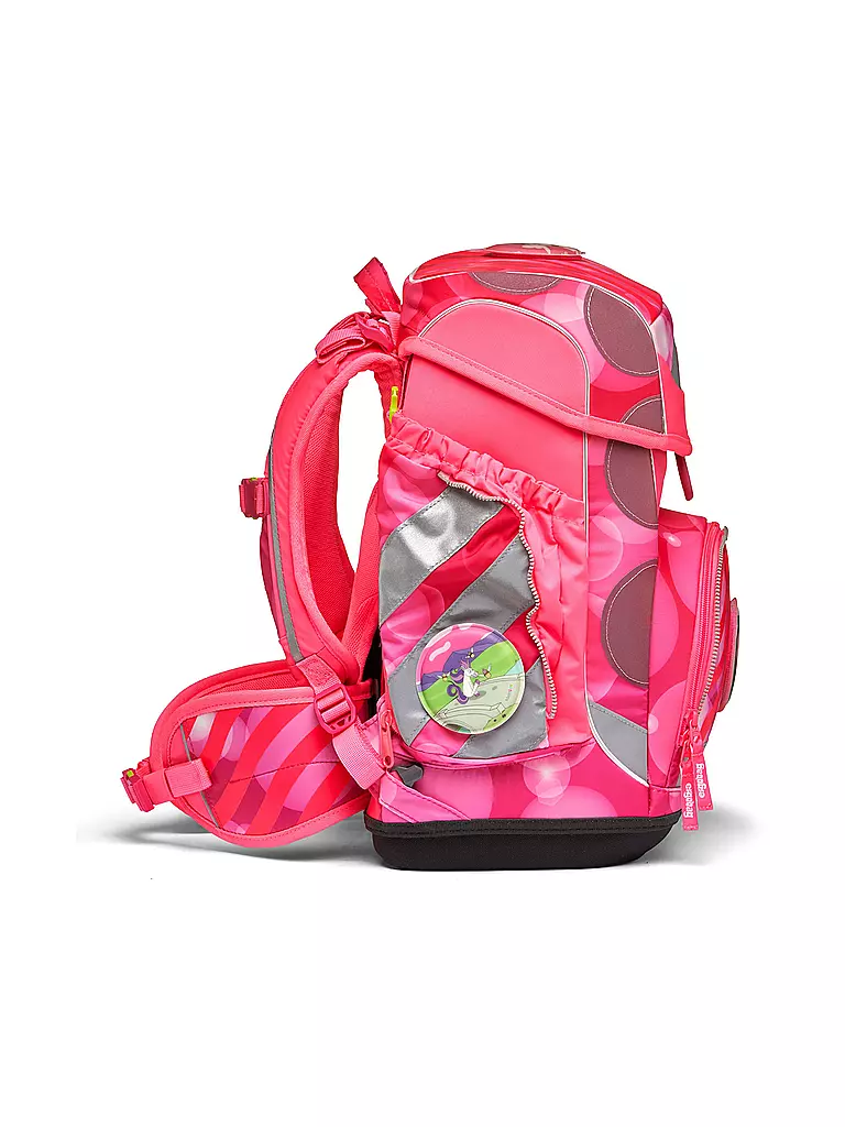 ERGOBAG | Set de mochila escolar de 5 piezas Cubo KuntBärbuntes Einhorn | Fucsia
