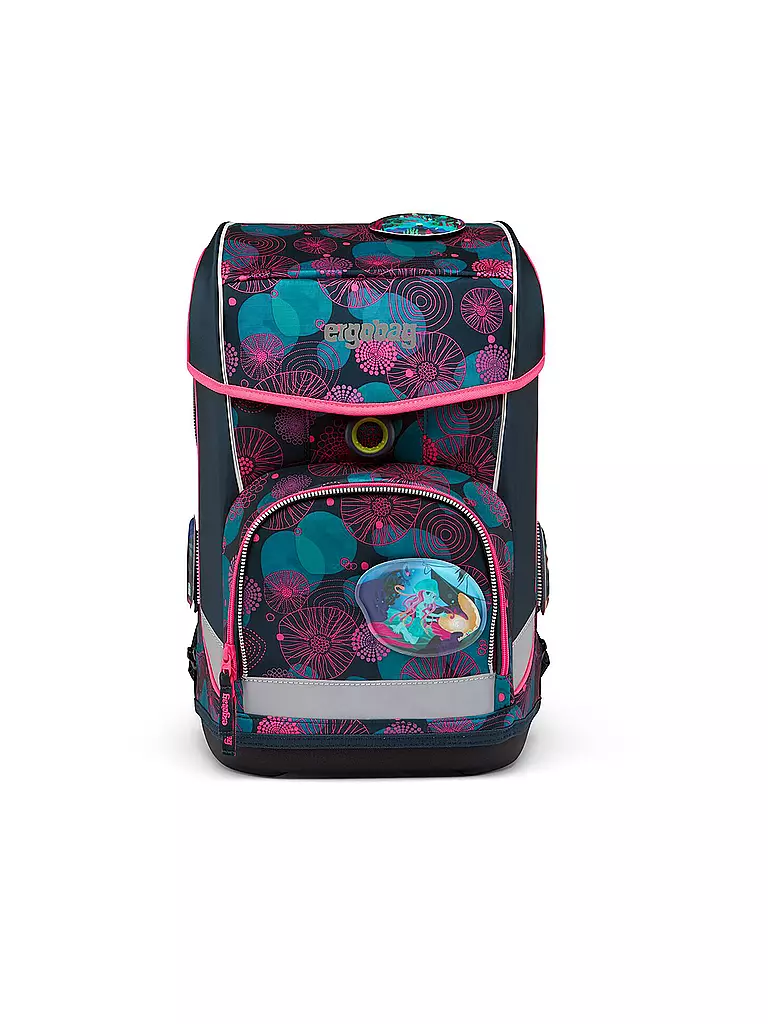 ERGOBAG | Set de mochila escolar de 5 piezas Cubo Light - KorallBär | Azul oscuro