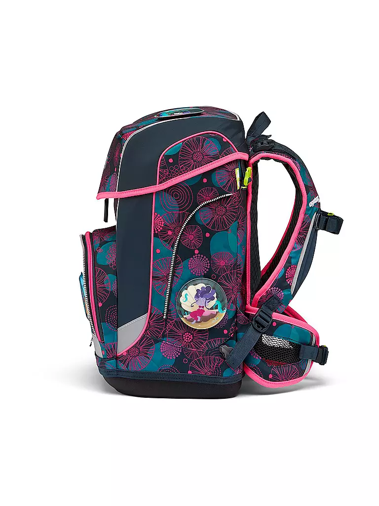 ERGOBAG | Set de mochila escolar de 5 piezas Cubo Light - KorallBär | Azul oscuro