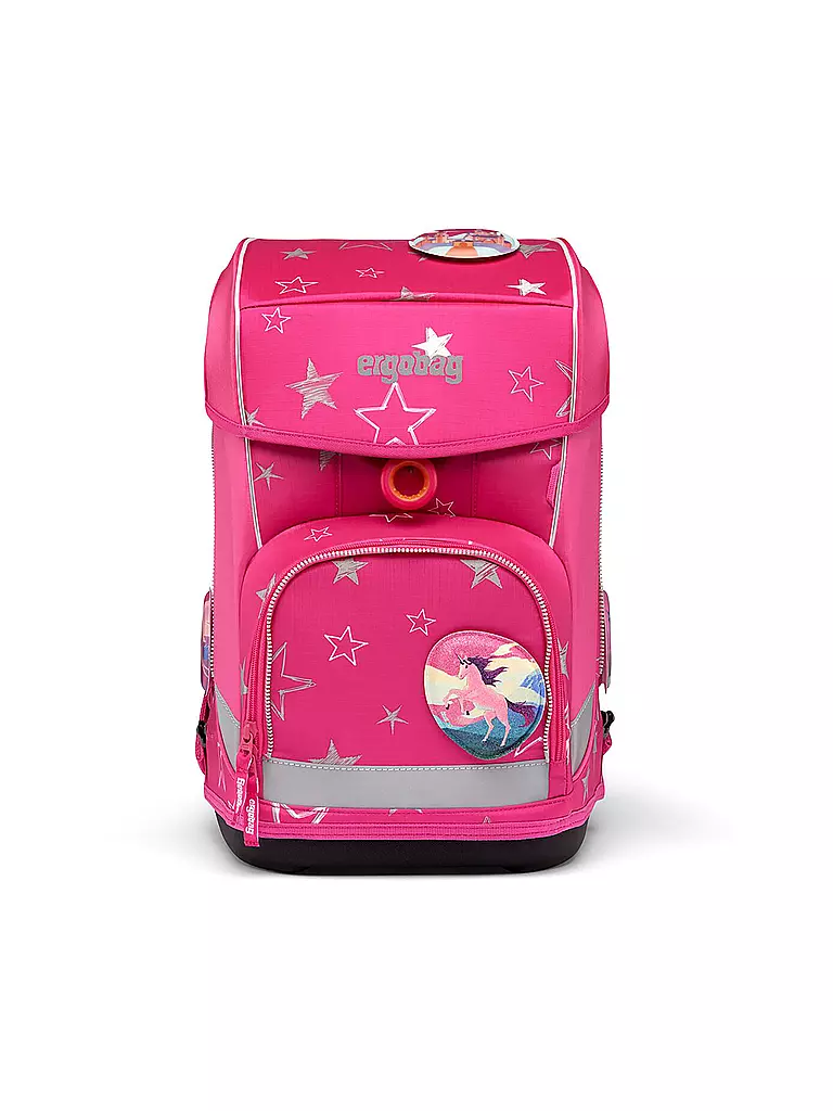 ERGOBAG | Set de mochila escolar de 5 piezas Cubo Light - SternzauBär | Fucsia