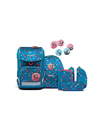 ERGOBAG | Set de mochila escolar de 5 piezas Cubo Light - KorallBär | Petróleo