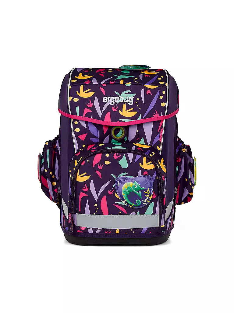 ERGOBAG | Set de mochila escolar de 5 piezas CUBO LIGHT AmBärzonas | Lila