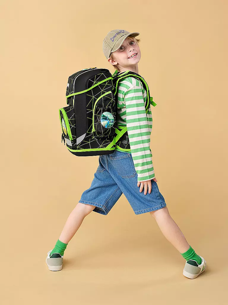 ERGOBAG | Set de mochila escolar de 5 piezas CUBO LIGHT CyBär Race |