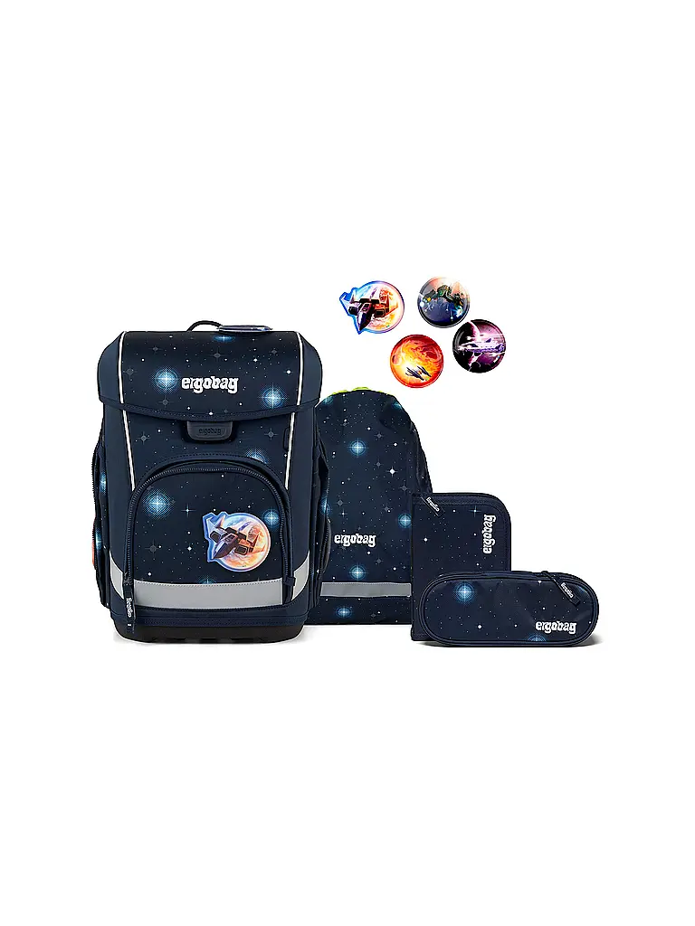 ERGOBAG | Set de mochila escolar de 5 piezas CUBO LIGHT KoBärnikus 2026 | Negro