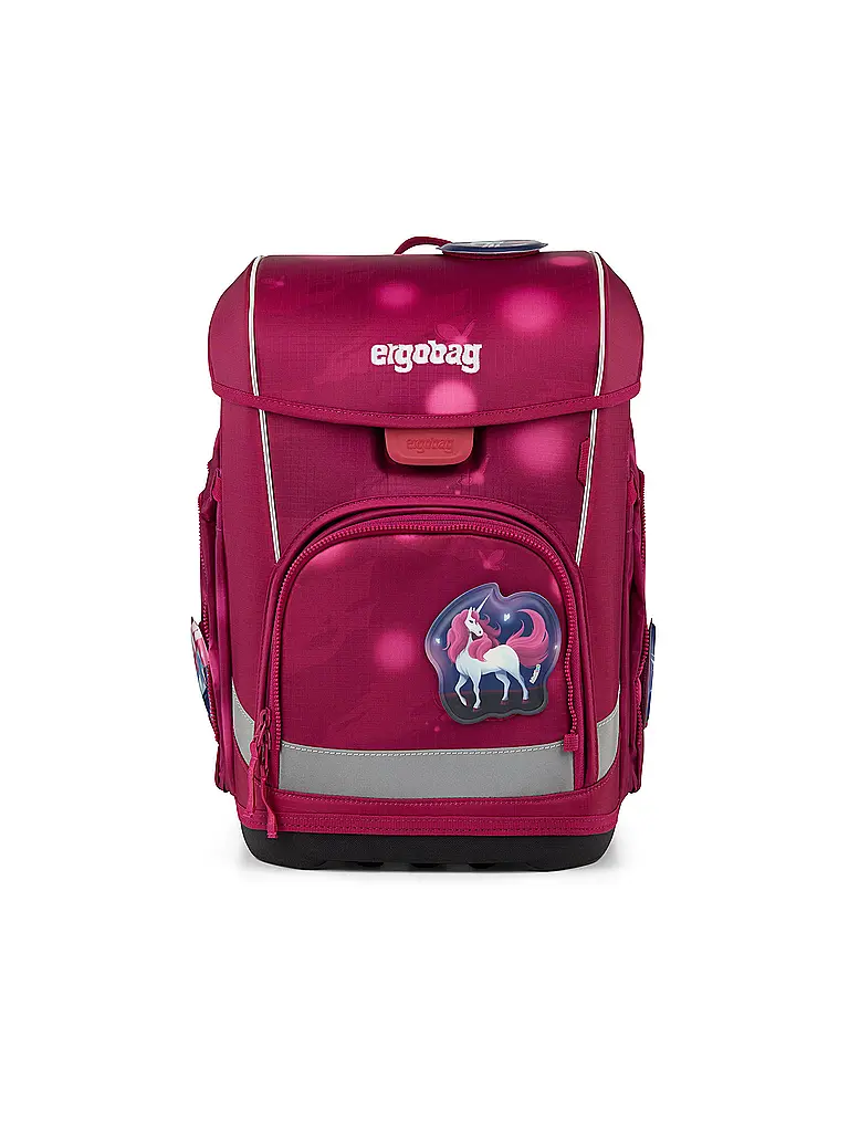 ERGOBAG | Set de mochila escolar de 5 piezas CUBO LIGHT MondzauBär | Fucsia