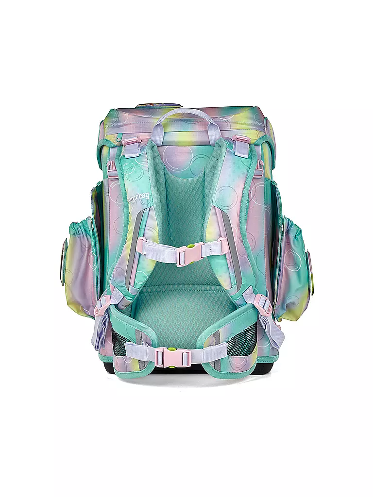 ERGOBAG | Set de mochila escolar de 5 piezas CUBO LIGHT Mundo mágico de osos | Multicolor