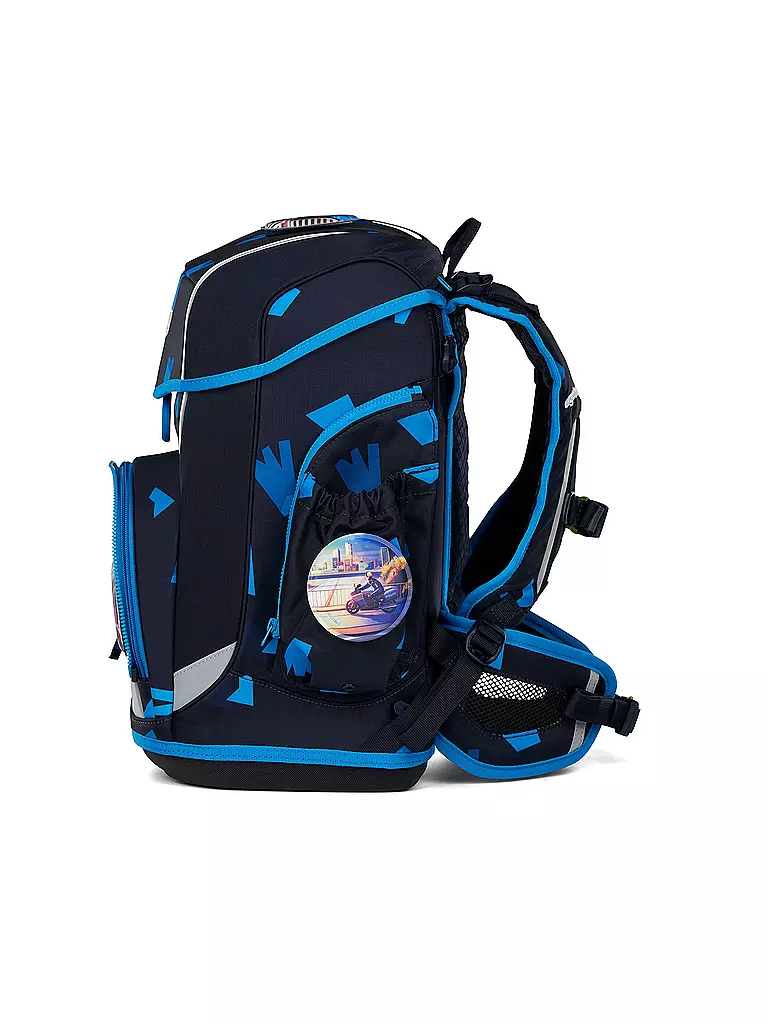 ERGOBAG | Set de mochila escolar de 5 piezas CUBO LIGHT VerfolgBäerjagd | Negro