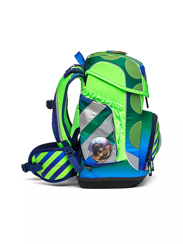 ERGOBAG | Set de Mochila Escolar de 5 Piezas Cubo NeoTruckbär | Verde claro