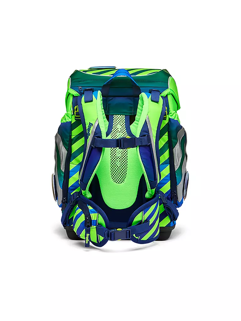 ERGOBAG | Set de Mochila Escolar de 5 Piezas Cubo NeoTruckbär | Verde claro