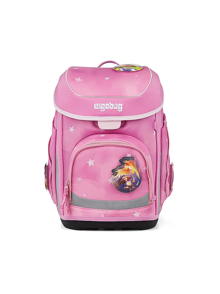 ERGOBAG | Set de mochila escolar de 5 piezas CUBO WolkenzauBär 2026 | Rosa