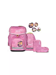 ERGOBAG | Set de mochila escolar de 5 piezas CUBO WolkenzauBär | Rosa