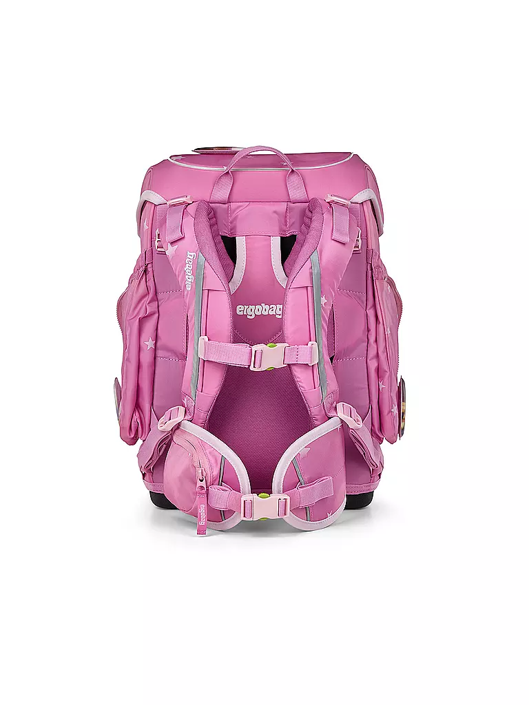 ERGOBAG | Set de mochila escolar de 5 piezas CUBO WolkenzauBär | Rosa