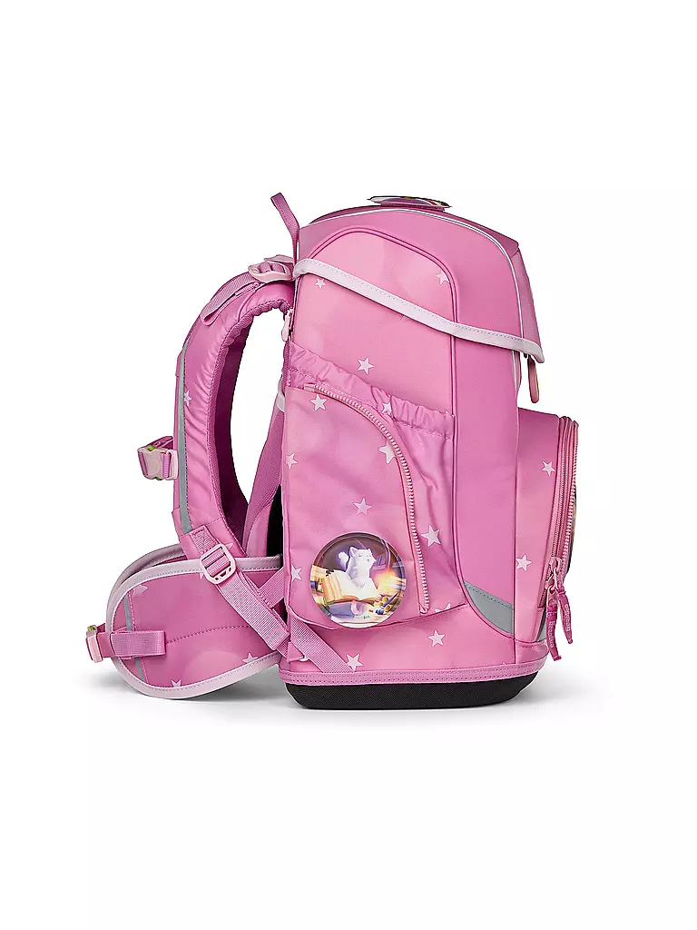 ERGOBAG | Set de mochila escolar de 5 piezas CUBO WolkenzauBär | Rosa