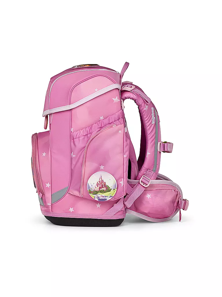 ERGOBAG | Set de mochila escolar de 5 piezas CUBO WolkenzauBär | Rosa