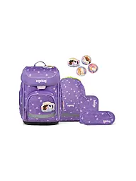 ERGOBAG | Set de mochila escolar de 5 piezas CUBO | Lila