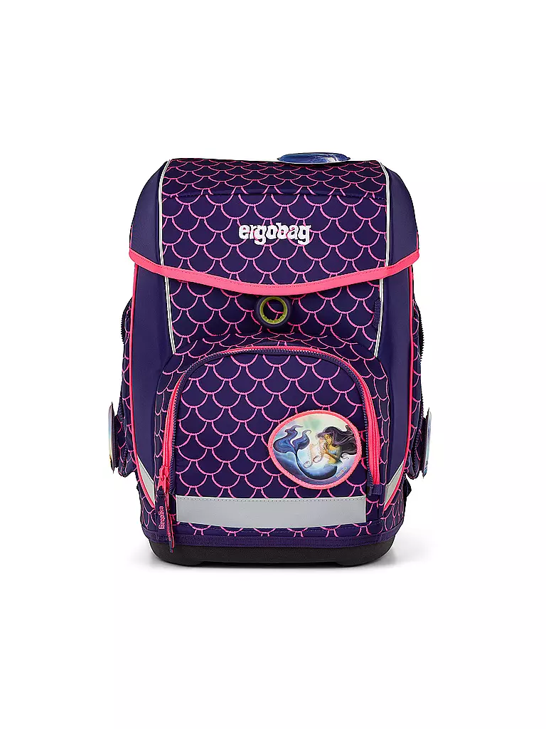 ERGOBAG | Set de mochila escolar de 5 piezas CUBO | Lila