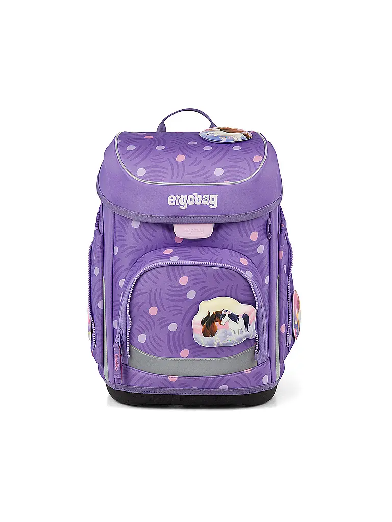 ERGOBAG | Set de mochila escolar de 5 piezas CUBO | Lila