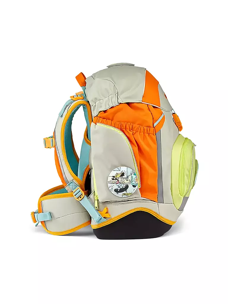 ERGOBAG | Set de mochila escolar de 5 piezas Pack Stadt Bärwohner | Gris claro