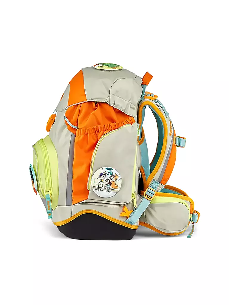 ERGOBAG | Set de mochila escolar de 5 piezas Pack Stadt Bärwohner | Gris claro