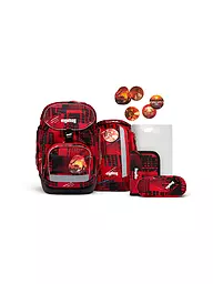 ERGOBAG | Set de mochila escolar de 6 piezas - AlarmBäreitschaft | Rojo