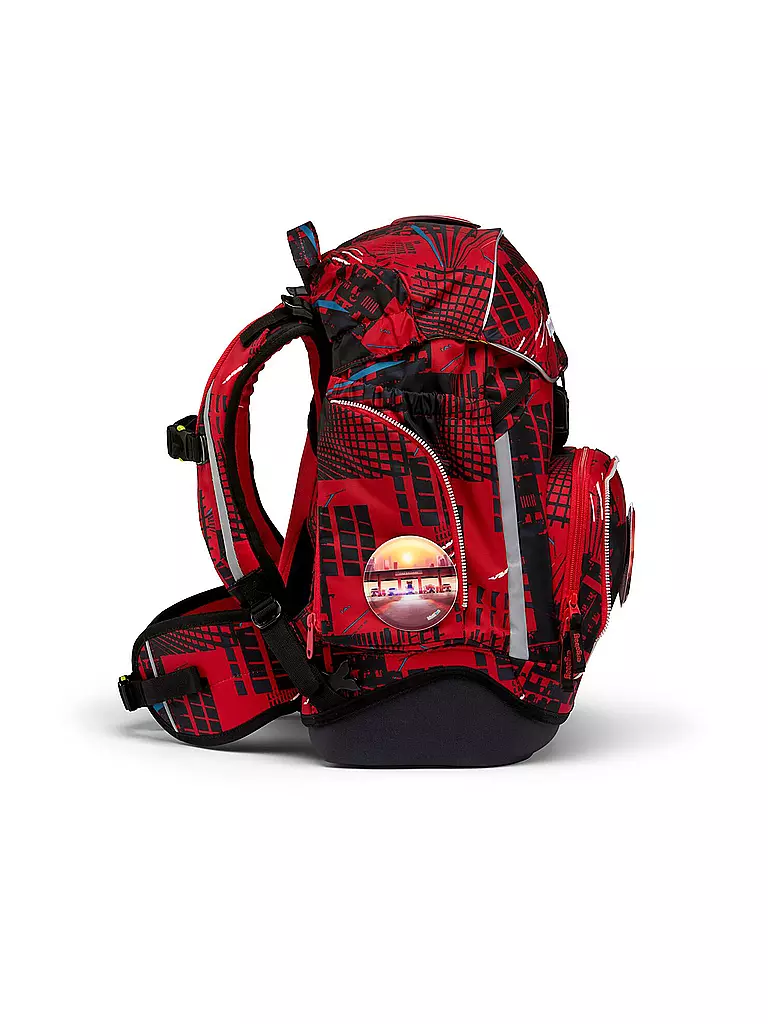 ERGOBAG | Set de mochila escolar de 6 piezas - AlarmBäreitschaft | Rojo