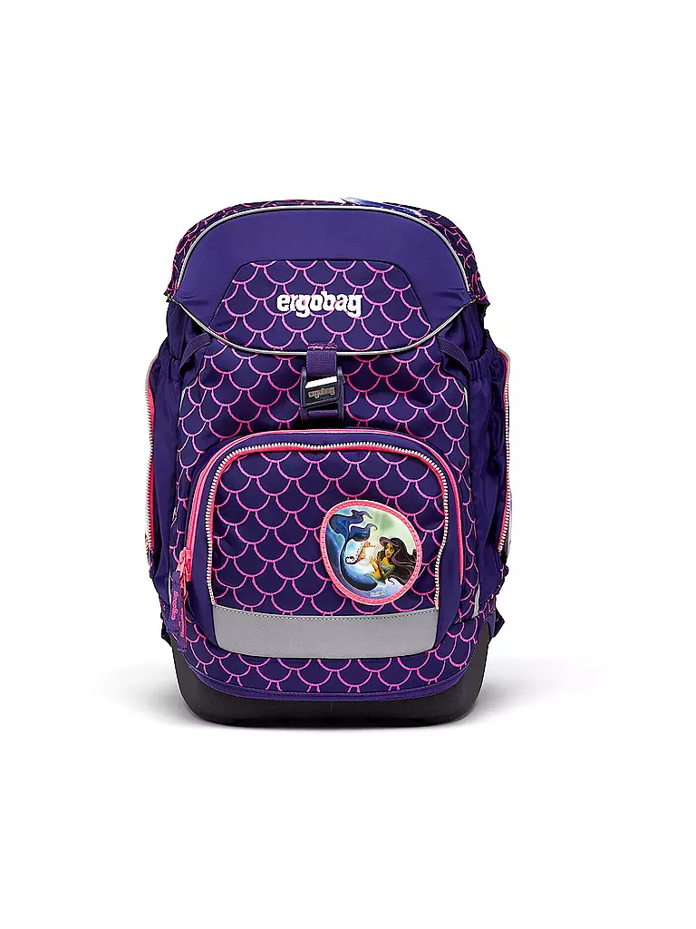 ERGOBAG | Set de mochila escolar de 6 piezas - PerlentauchBär | Lila