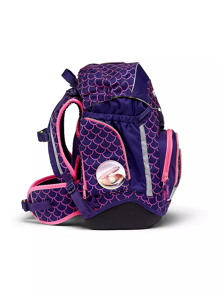 ERGOBAG | Set de mochila escolar de 6 piezas - PerlentauchBär | Lila