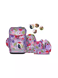ERGOBAG | Set de mochila escolar de 6 piezas CUBO LIGHT BlütenzauBär | Lila