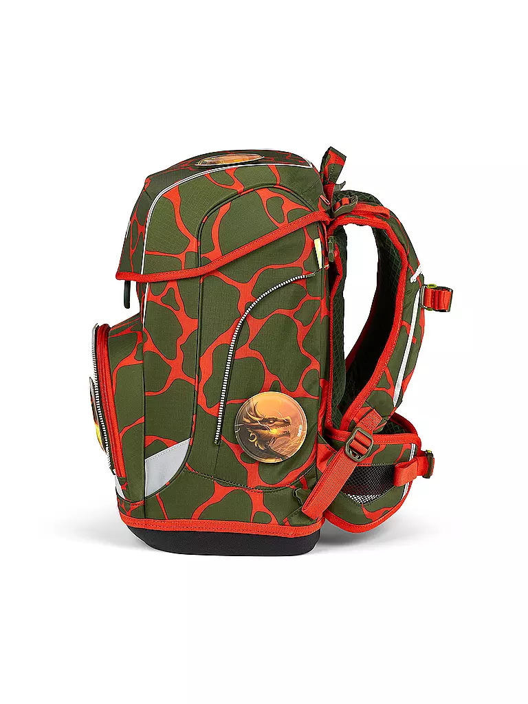 ERGOBAG | Set de mochila escolar de 6 piezas CUBO Light Lumi - FeuerspeiBär | Oliva