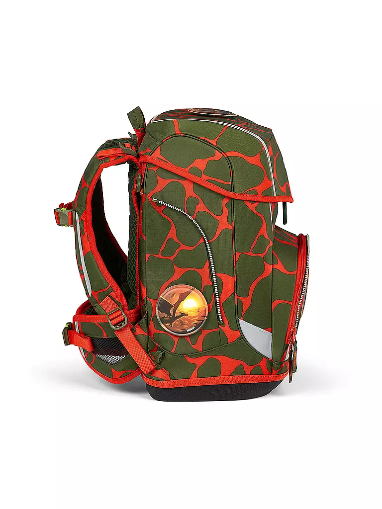 ERGOBAG | Set de mochila escolar de 6 piezas CUBO Light Lumi - FeuerspeiBär | Oliva