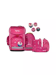 ERGOBAG | Set de mochila escolar de 6 piezas CUBO LIGHT SternzauBär | Fucsia