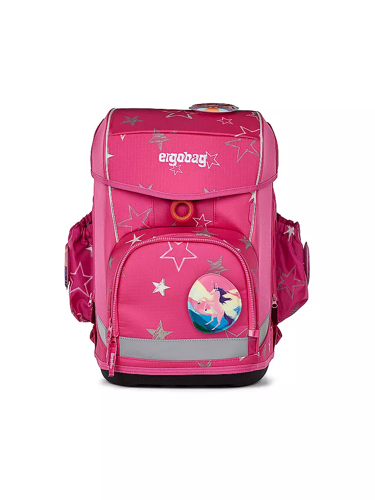 ERGOBAG | Set de mochila escolar de 6 piezas CUBO LIGHT SternzauBär | Fucsia