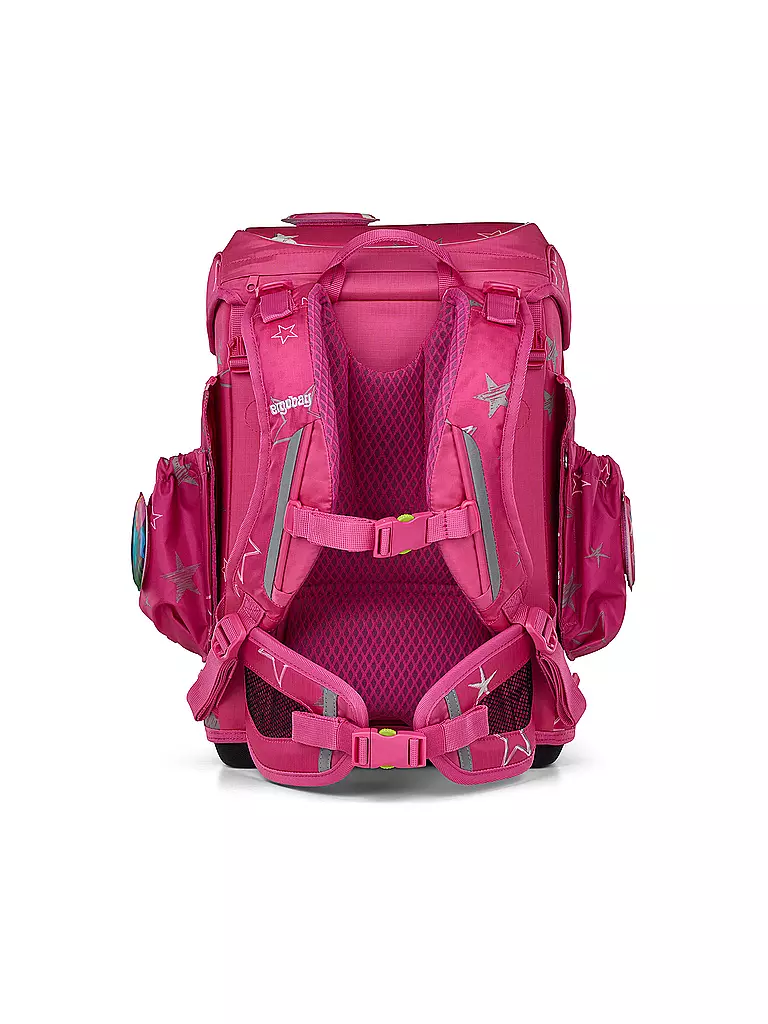 ERGOBAG | Set de mochila escolar de 6 piezas CUBO LIGHT SternzauBär | Fucsia