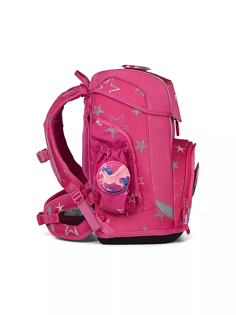 ERGOBAG | Set de mochila escolar de 6 piezas CUBO LIGHT SternzauBär | Fucsia