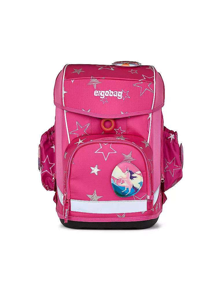 ERGOBAG | Set de mochila escolar de 6 piezas CUBO LIGHT SternzauBär | Fucsia